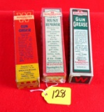 Lot Of Win. Green Box, & Red Box, Of Win. Gun Grease, & Rust Remover, Full Box's