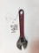 Simmons Keen Kutter 4 Inch Crescent Wrench Red Painted Handle - Good Condition