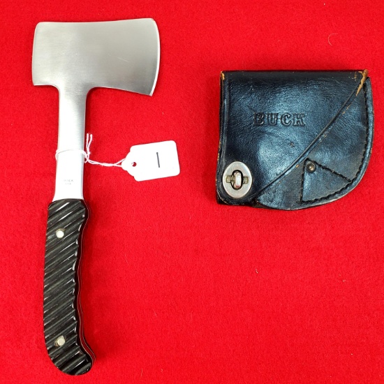 Buck Camping Axe With Sheath (nos) (rare Find) For Serious Buck Collectors