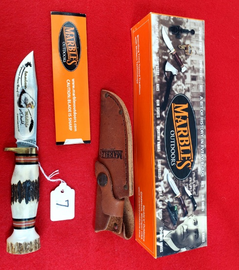 Marbles "eagle" Blade Hunting Knife W/sheath With Box Nos