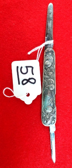 Keen Kutter 2 Blade Sterling "indian" Pocketknife (rare)