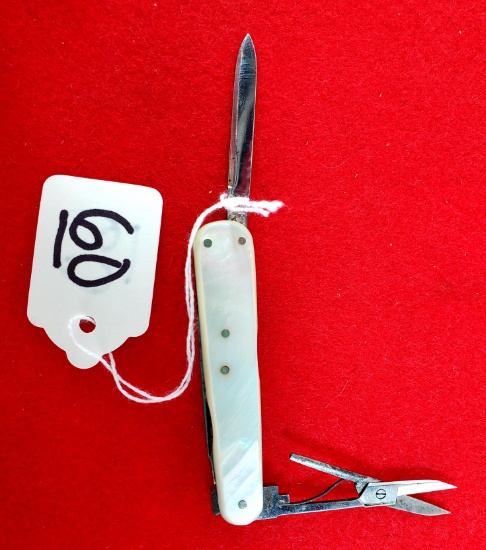 Keen Kutter 1 Blade/1 Scissor Pocketknife W/mop Handle (mint/nos)