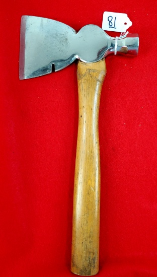 Simmons/keen Kutter "old Shield Logo" Nickel Plated Hatched Full W/original Handle W/oct. Poll Rare