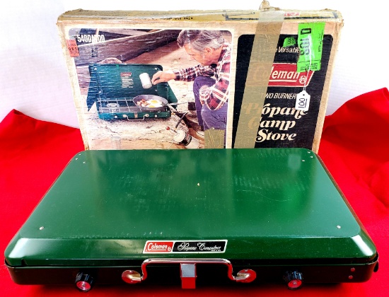 Colmen Two Burner Propane Camp Stove (m#5400a700) W/original Box