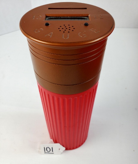 Red Plastic Shotshell Bank