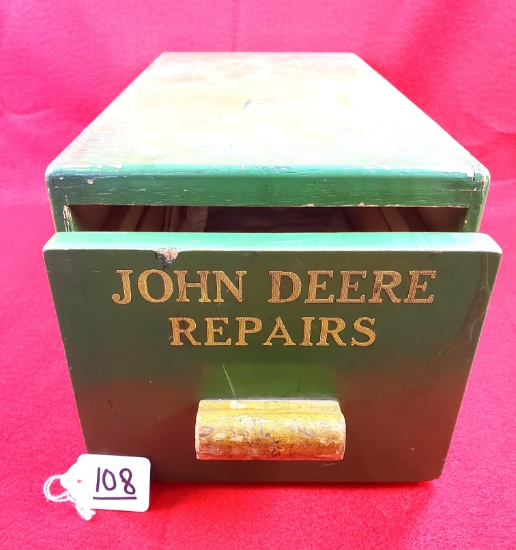 Repair & Receipt Box; John Deere Countertop; 15"x 8". Original Green Paint