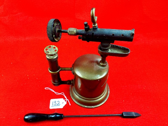 Gas Blowtorch; All Brass; Shapleigh; De; With Soldering Iron