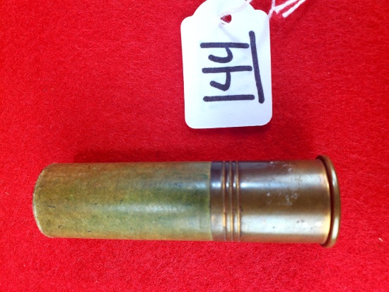 Win Shot Shell No. 8 Winchester No 8 Metal Lined. Very Rare; Circa 1896-1901 Npe; 3 ¼" Oal. Green P