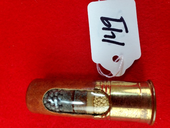 Win Leader 12 Ga Salesman Sample Shell: #4 Staynless Primer; Circa 1932; Top Wad Stainless 3 ¼" 1 1/