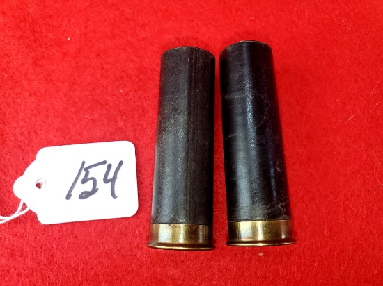 Win Shot Shells "w.R.A.Co. No 12 Star" Mfg A Few Yrs 1880's -early 1890's Black Paper - 2 Shells 2 5