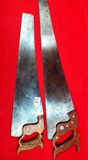 Ec Simmons Keen Kutter Hand Saw New Logo On Button; Ec Simmons Keen Kutter Rip Hand Saw Logo On Butt