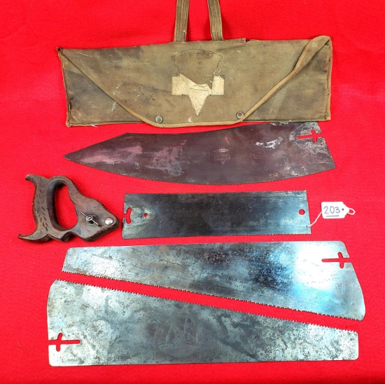 Keen Kutter Flooring Saw/ Rip Saw/ Crosscut Pouch; Ec Simmons Keen Kutter Double Edge Back Saw Blade