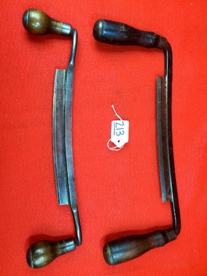 Lot Of 2 Ec Simmons Keen Kutter Offset Draw Knife Round Handles; Ec Simmons Keen Kutter Draw Knife