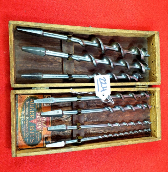 Kk Auger Bits In Wooden Box