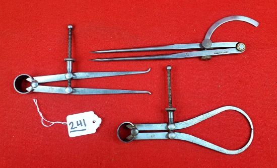 Lot Of 3 Keen Kutter Divider; Ec Simmons Outside Caliper; Keen Kutter Inside Spring Caliper