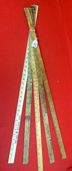 Lot Of 5; Keen Kutter/shapleigh Yardsticks