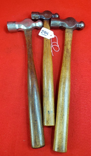 Lot Of 3 Ec Simmons Ball Pein Hammer; Ec Simmons Kk Ball Pein Hammer W/correct Wedge Handle; Kk Ball