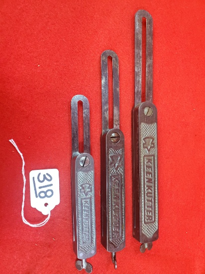 Lot Of 3 Kk 6" Sliding T-bevel Square W/cast Iron Handles; Kk Adjustable Angle Try Square; 8" Kk Sli