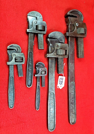 Lot Of 5; Ec Simmons Kk Pipe Wrench 18"; 8" And 14"; Keen Kutter Pipe Wrench 6" And 10"