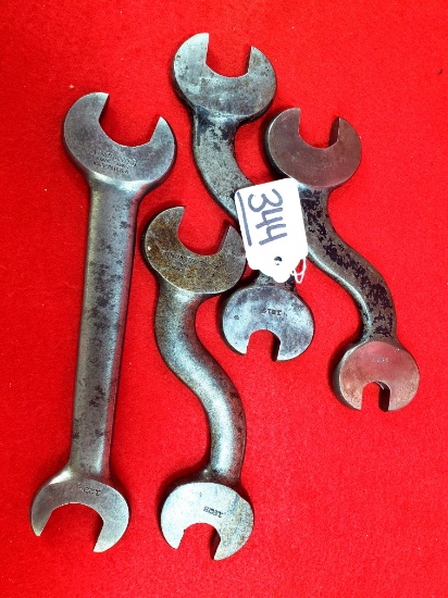 Lot Of 4 (3) "s" Wrenches; (1) Open End Wrench