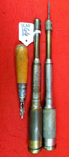 Lot Of 3 Ec Simmons Kk Push Drill (2) And Kk Tack Puller