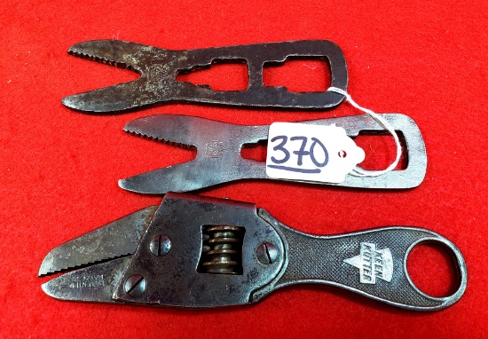 Lot Of 3 Ec Simmons Kk Alligator Wrench