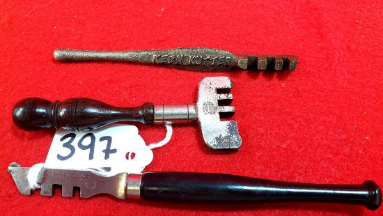 Lot Of 3 Keen Kutter Glass Cutters