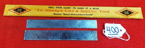 Lot Of 3 Keen Kutter Metal Rule (2); Diamond Edge Wooden Ruler
