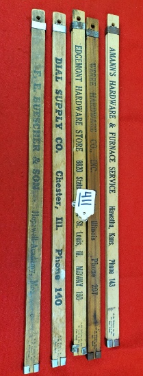 Lot Of 5 Keen Kutter Sliding Yardstick