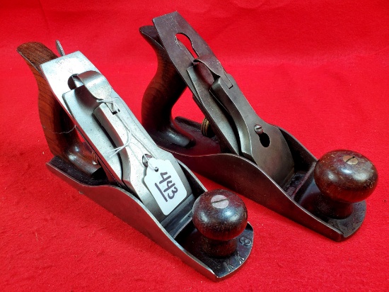 Lot Of 2 Ec Simmons Kk Wood Plane Rosewood Tote/knob Kk3; Ec Simmons Kk Iron Smoothing Plane K4