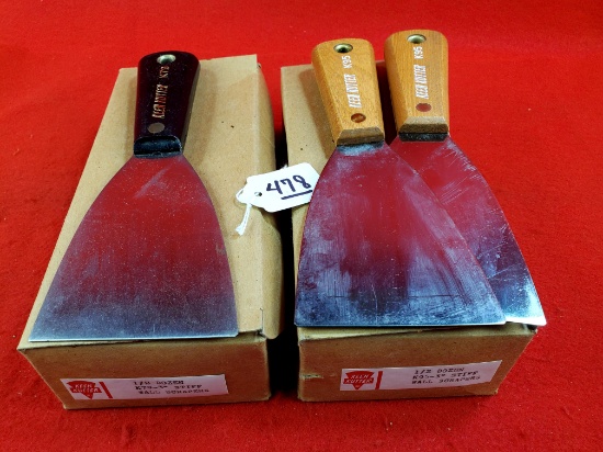 Lot Of 3 Keen Kutter Scraper W/original Box (2); Keen Kutter Putty Knife