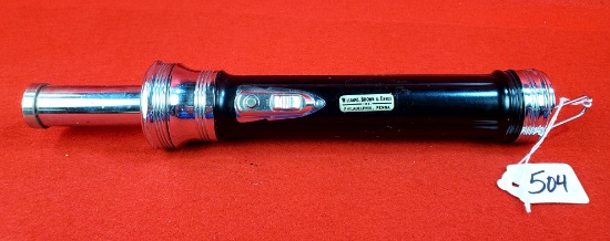 Winchester Brass Flashlight Pointer W/williams Brown And Earle Decal