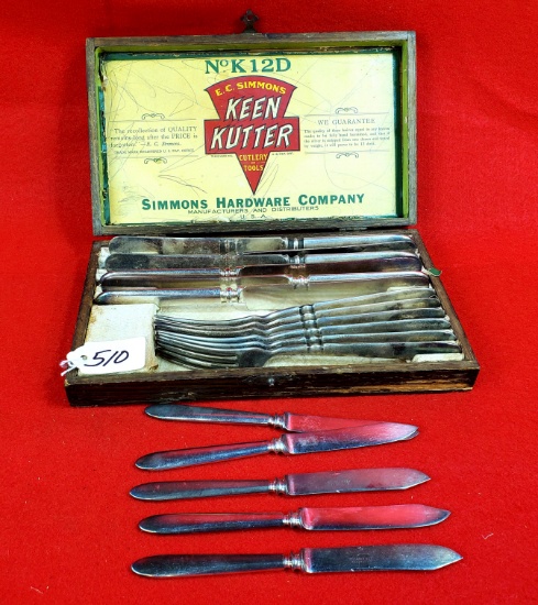 Ec Simmons Keen Kutter Silverware In Wood Box