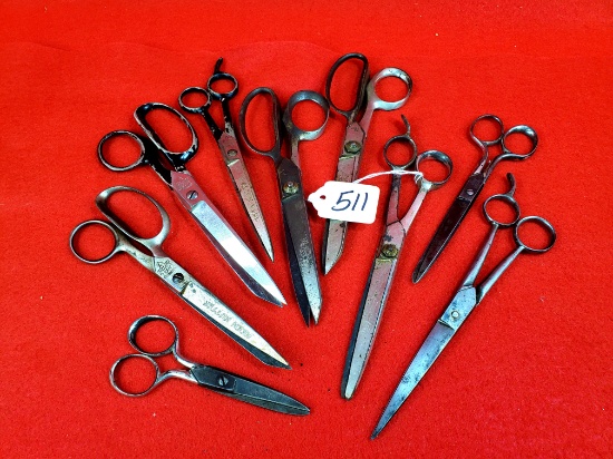 Lot Of 9 Keen Kutter Scissors