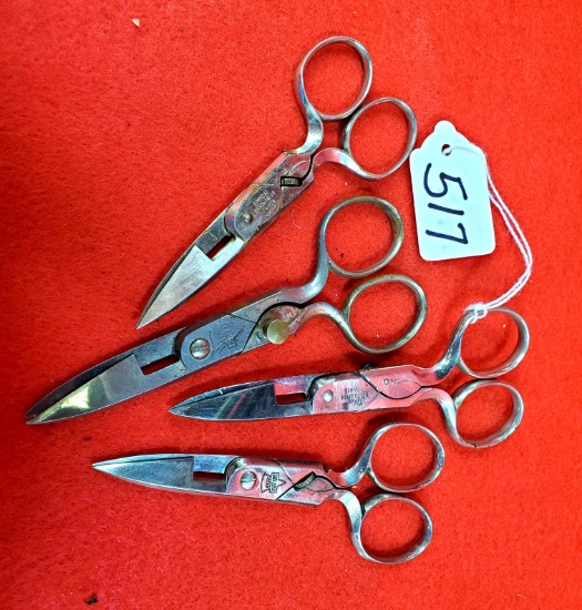 Lot Of 4 Ec Simmons Keen Kutter Buttonhole Scissors