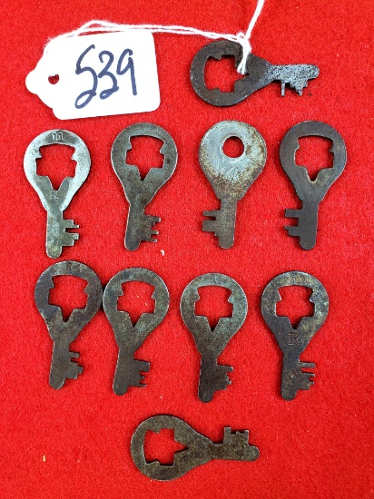 Lot Of 10 Keen Kutter Padlock Keys