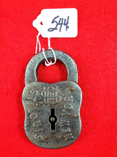 Ec Simmons Steel 6-lever Padlock 6 Cities W/key