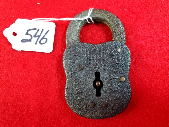 Ec Simmons 6 Cities Padlock; No Key