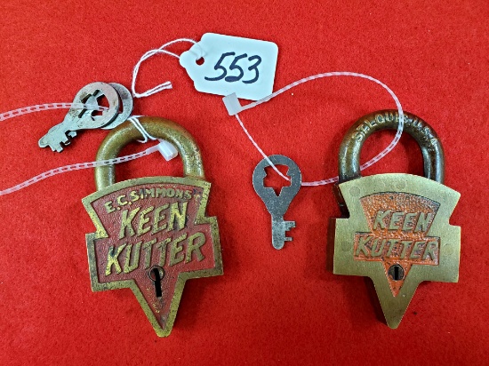 Lot Of 2 Ec Simmons Keen Kutter Padlock Both With Keys