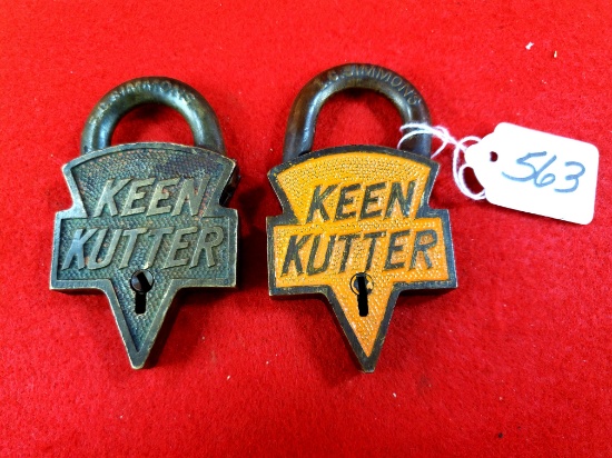 Lot Of 2; Ec Simmons Keen Kutter Logo Padlock No Keys