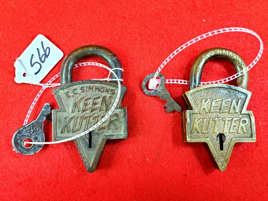 Lot Of 2; Ec Simmons Keen Kutter Padlock W/keys
