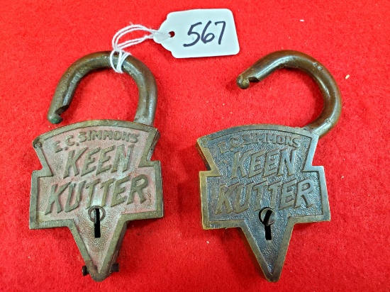 Lot Of 2; Ec Simmons Keen Kutter Padlock No Keys