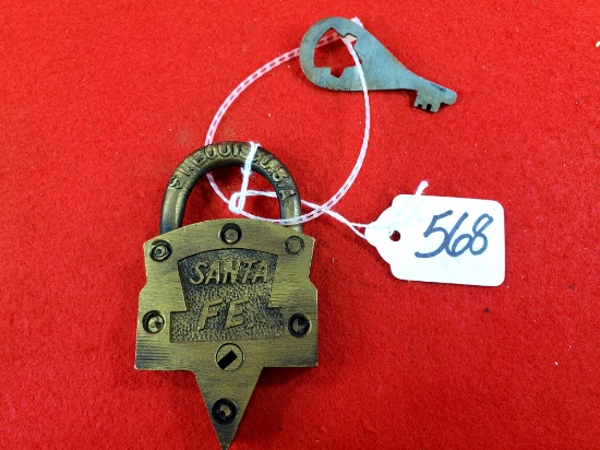 Counterfeit Keen Kutter Santa Fe Padlock W/fake Key