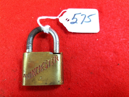 Winchester Brass Padlock W/steel Shank; No Key