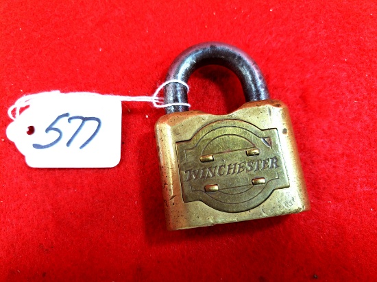 Winchester Brass Padlock W/brass Insert No Key