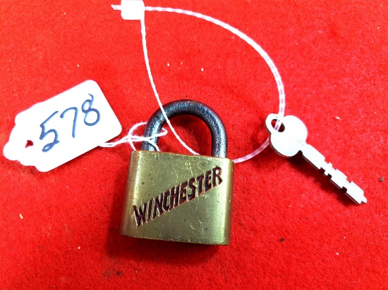Winchester Brass Padlock W/key