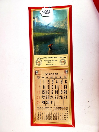 Shapleigh Diamond Edge Metal Calendar 1945