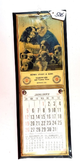 Ec Simmons Keen Kutter Metal Pad Calendar 1947