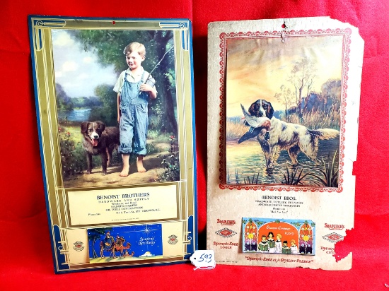 Lot Of 2; Shapleigh Diamond Edge 1929 Calendar; Shapleigh Diamond Edge 1937 Calendar