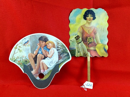 Lot Of 2; Shapleigh Diamond Edge Fans